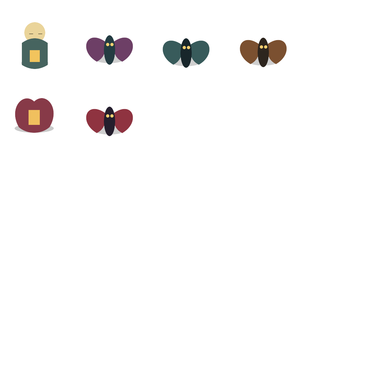 generated character and creature sheet